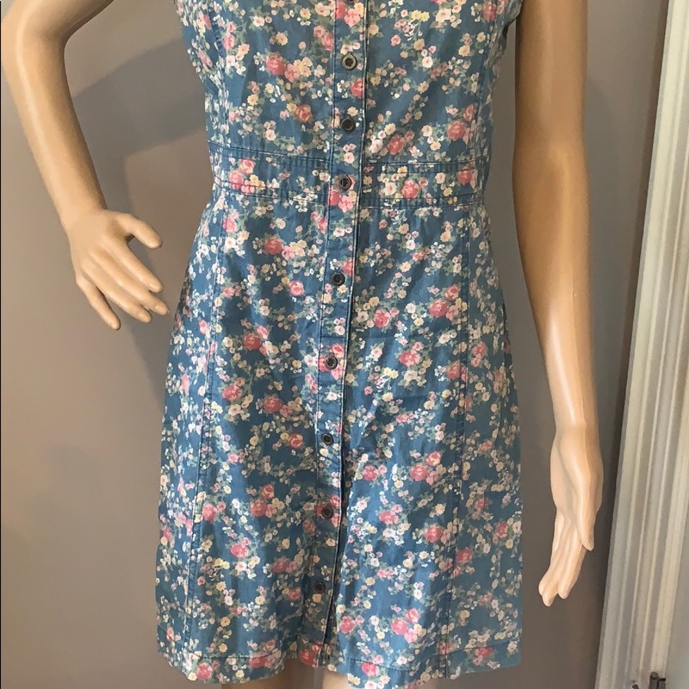 Denim floral dress - Picture 4 of 8